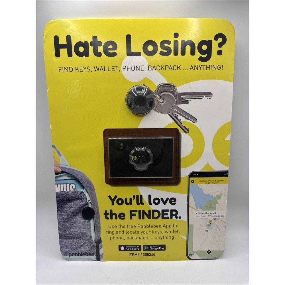 New! PEBBLE BEE Rechargeable Locate Lost Keys Phone Finder #1359346 - E3B